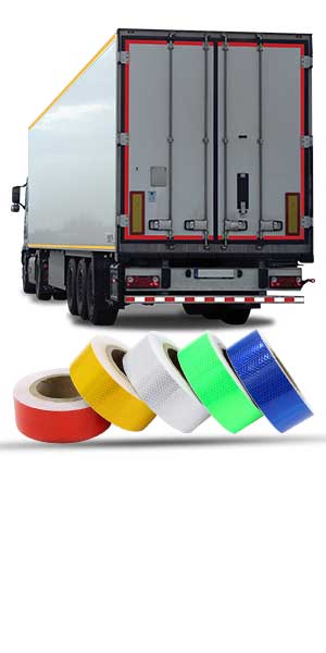 Reflective Aluminum Repeater Plate With Black Adhesive Letters - "AGRICULTURAL TRAILER" (Made In Italy)