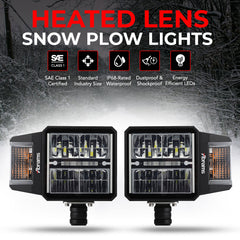 SnowLight Series Y - 40W Heated Lens Snow Plow Headlight Kit