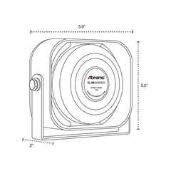 Slim 100 Watt Compact Siren Speaker