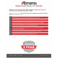 SnowLight Series LED Snow Plow Head Light Wire Harness Relay Module