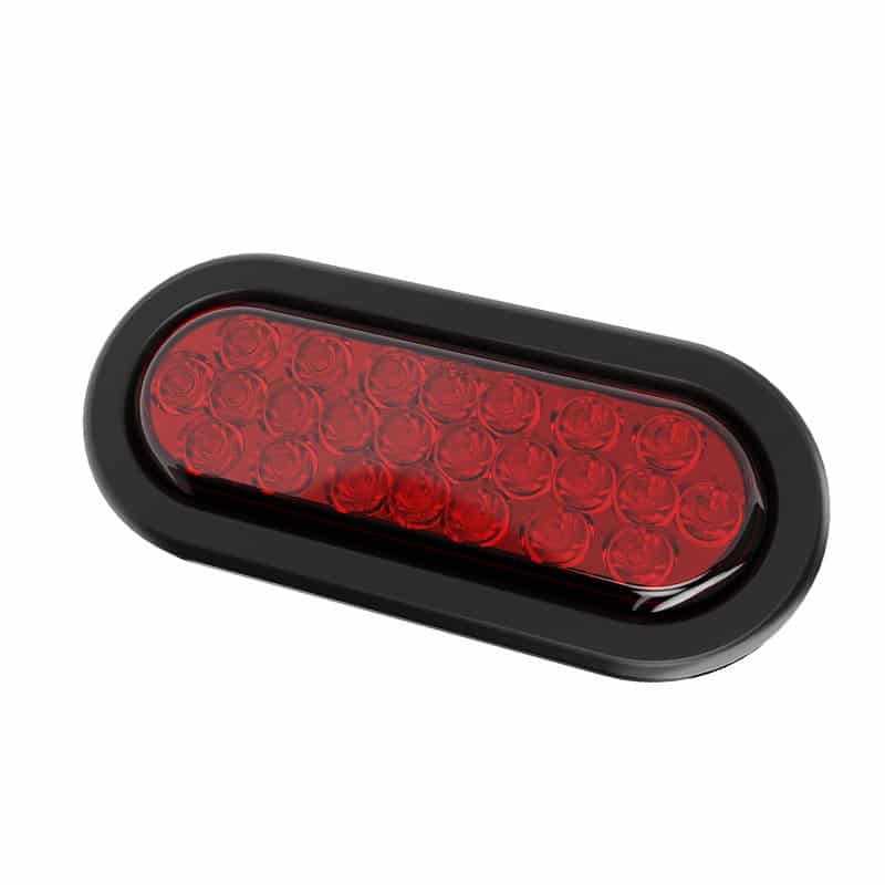 6″ Oval - 24 LED Red Stop Brake Tail Turn Trailer Light