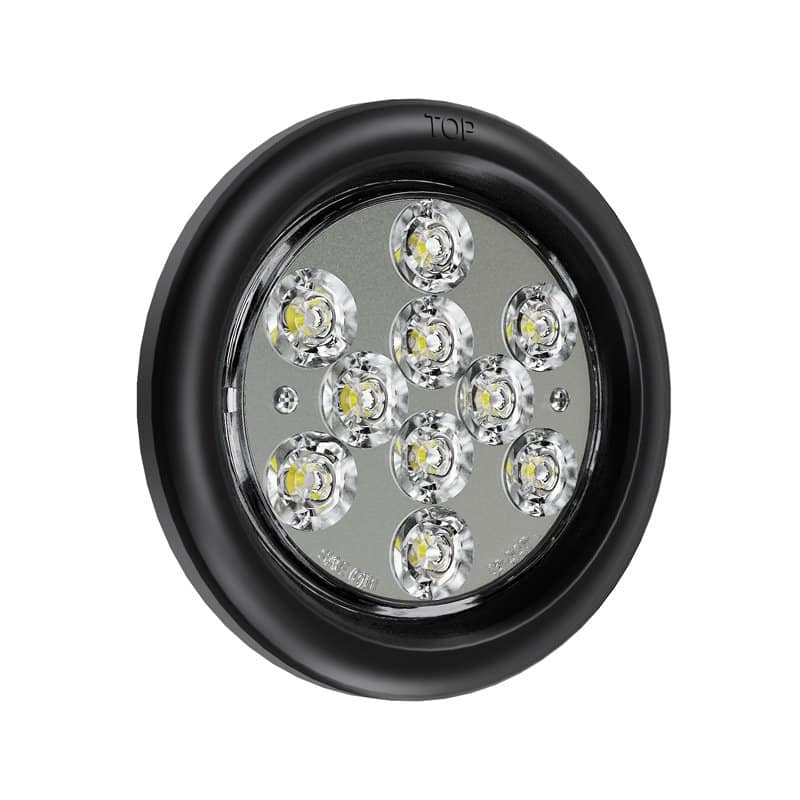 4 Inch Round Back Up Light W/ Flange Mount - Plug In - White LED Clear Lens 09 160100781 - Foto 5