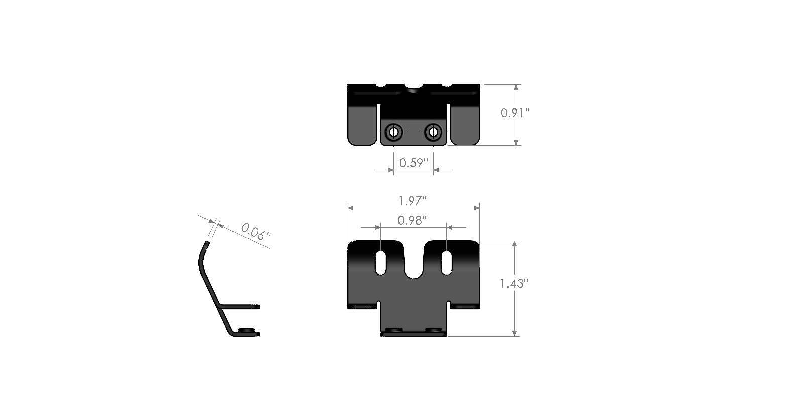 Abrams Flex 180 Series C Shape Mounting Bracket