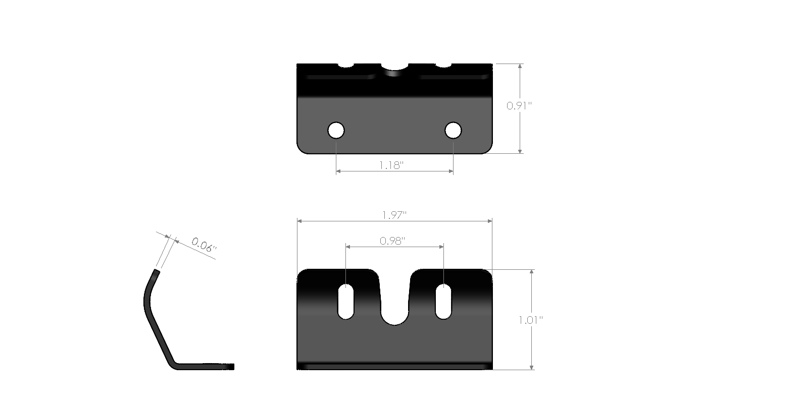Abrams Flex 180 Series L Shape Mounting Bracket