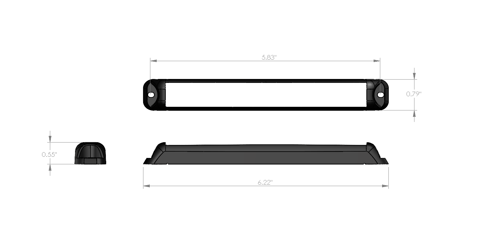 Abrams Quadra Series Single - Light Surface Mounting Flange Kit