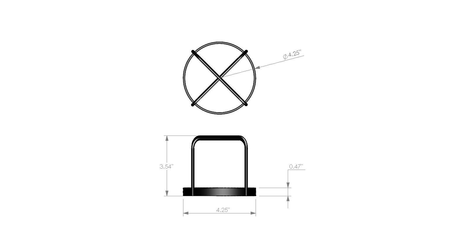 Abrams StarEye 4 Beacon Brush Guard Bracket