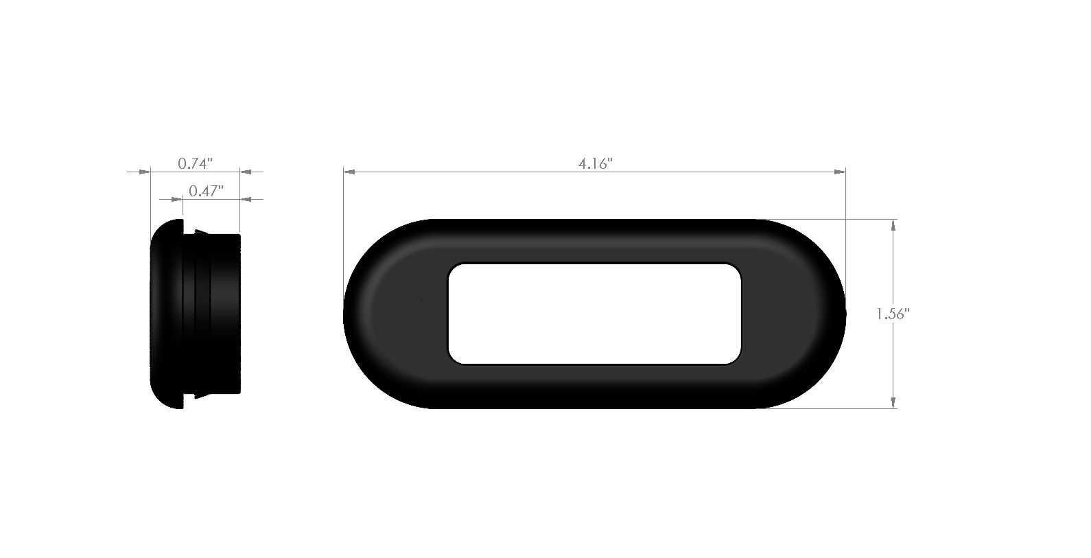 Flex 3 Series Rubber Grommet Flush Mount