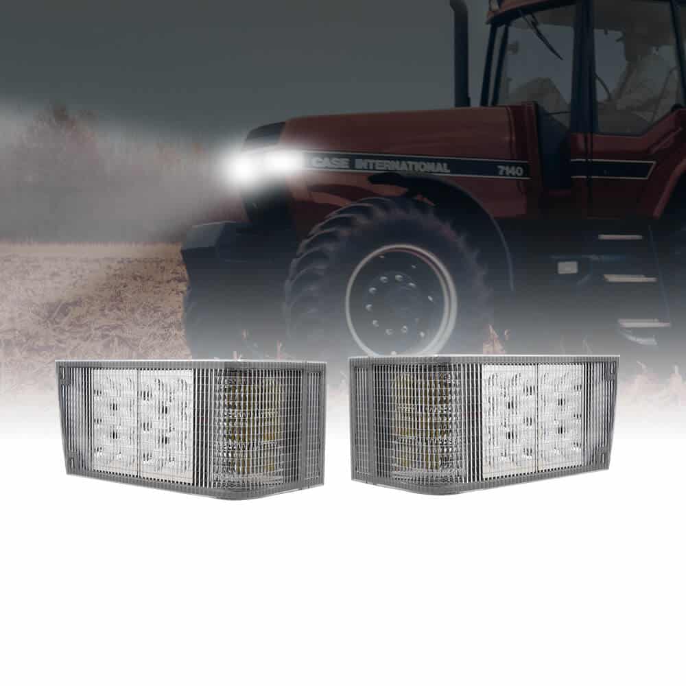 Abrams LED Head Light Kit for Case IH Magnum Tractor [90W] [7,200 Lumen] Factory Replacement