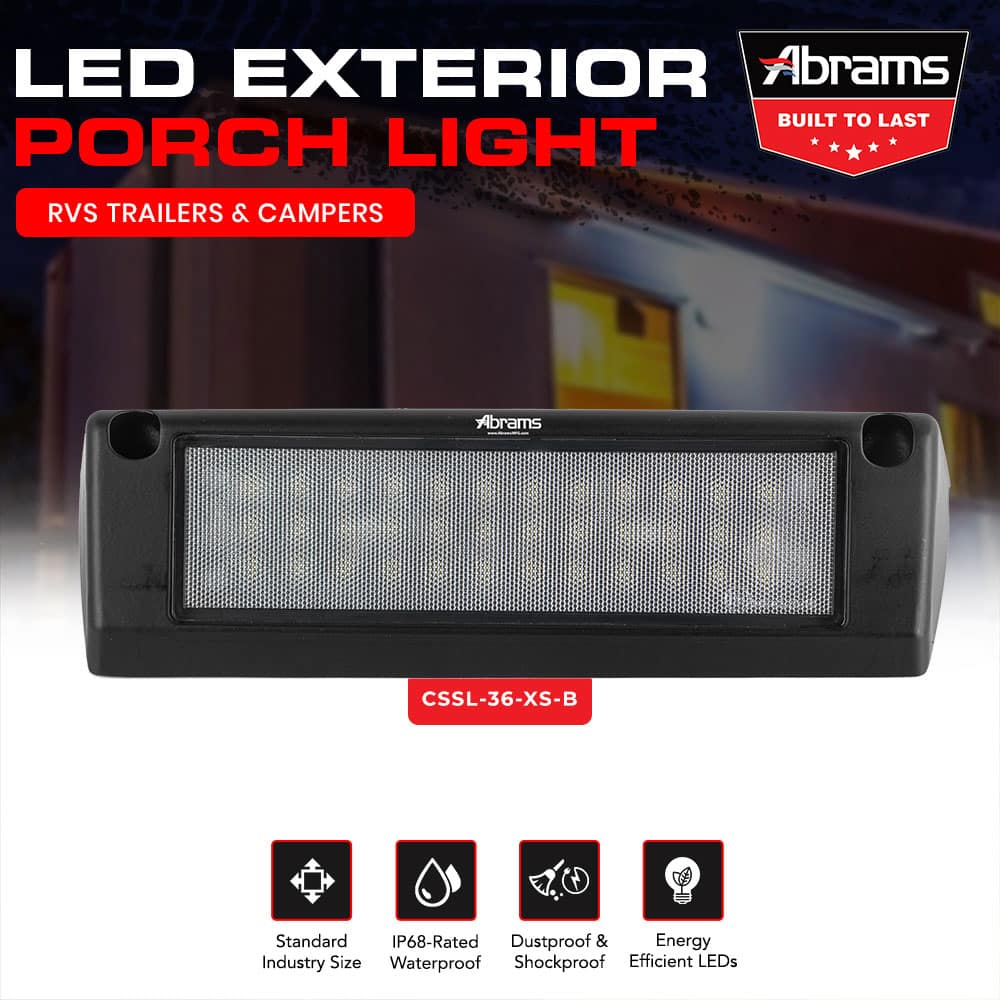 9" Cobalt XS Series 36W [3,600LM] LED Down / Scene / Area Light / RV Exterior Porch Flood Light