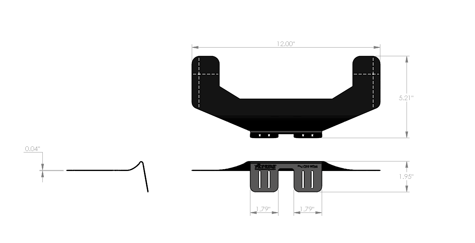 Quadra, Flex & Focus Series Visor Headliner Quick Mount Bracket