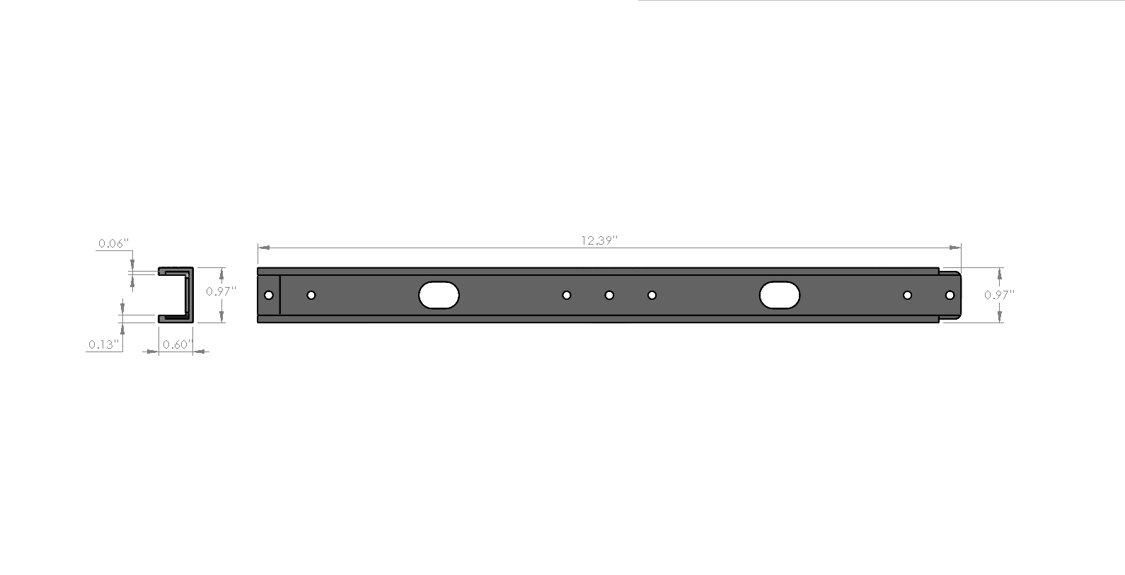 Quadra Series 1X Running Light Bracket