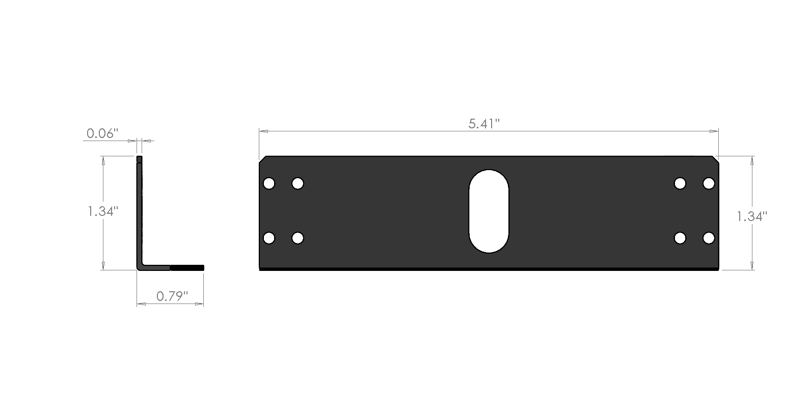 Quadra Series Double Stacked L Bracket