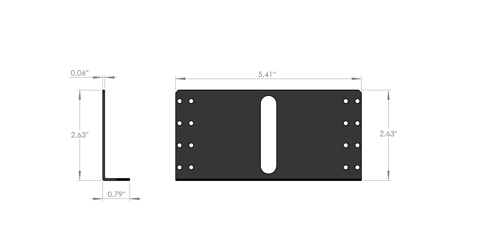 Quadra Series Quad Stacked L Bracket