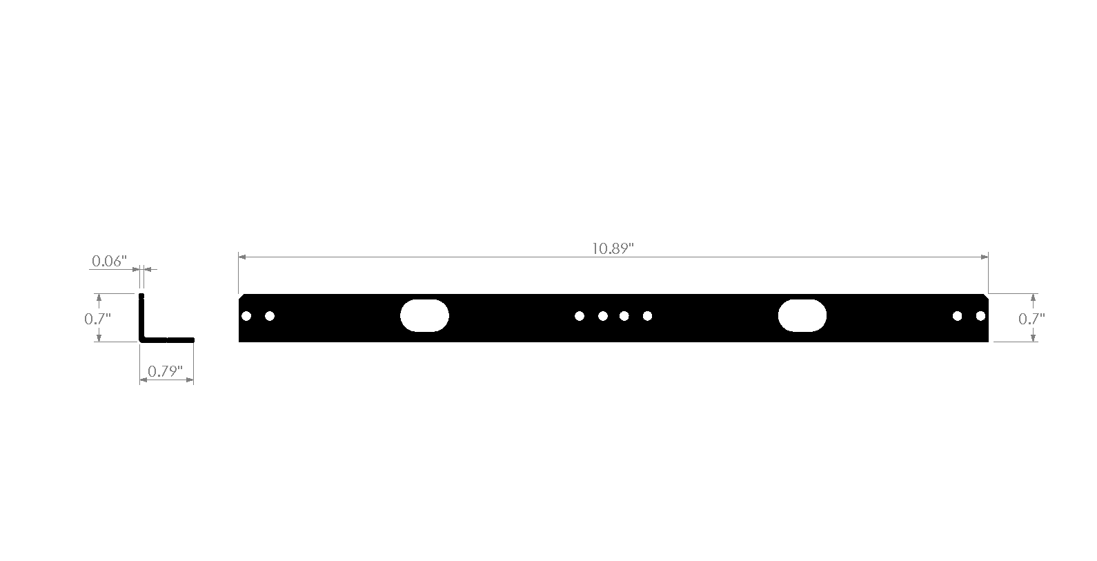 Quadra Series Single Side-by-Side L Bracket