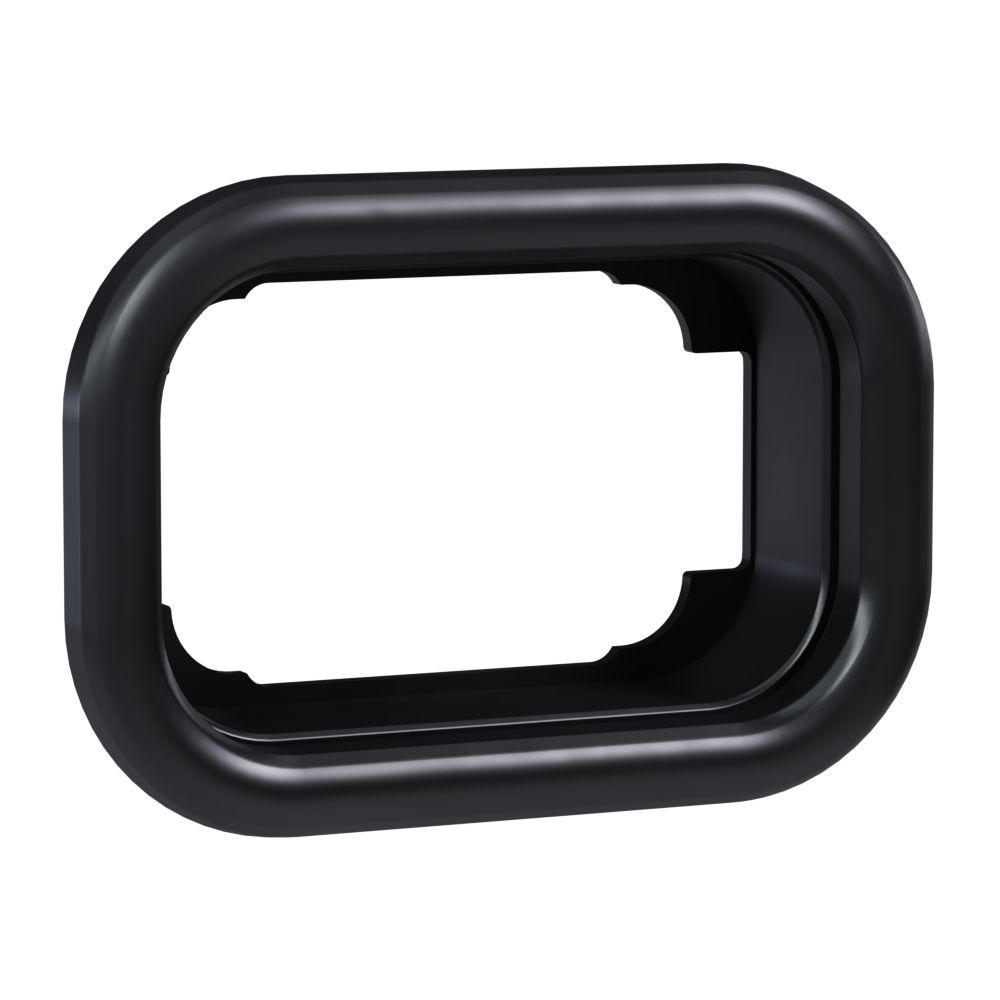 5" x 3" Rectangular Black Rubber Grommet for 5 Inch Rectangular STT Light