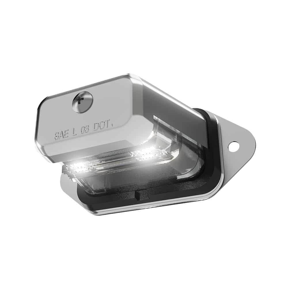 Surface Mount LED License Plate Light - Chrome