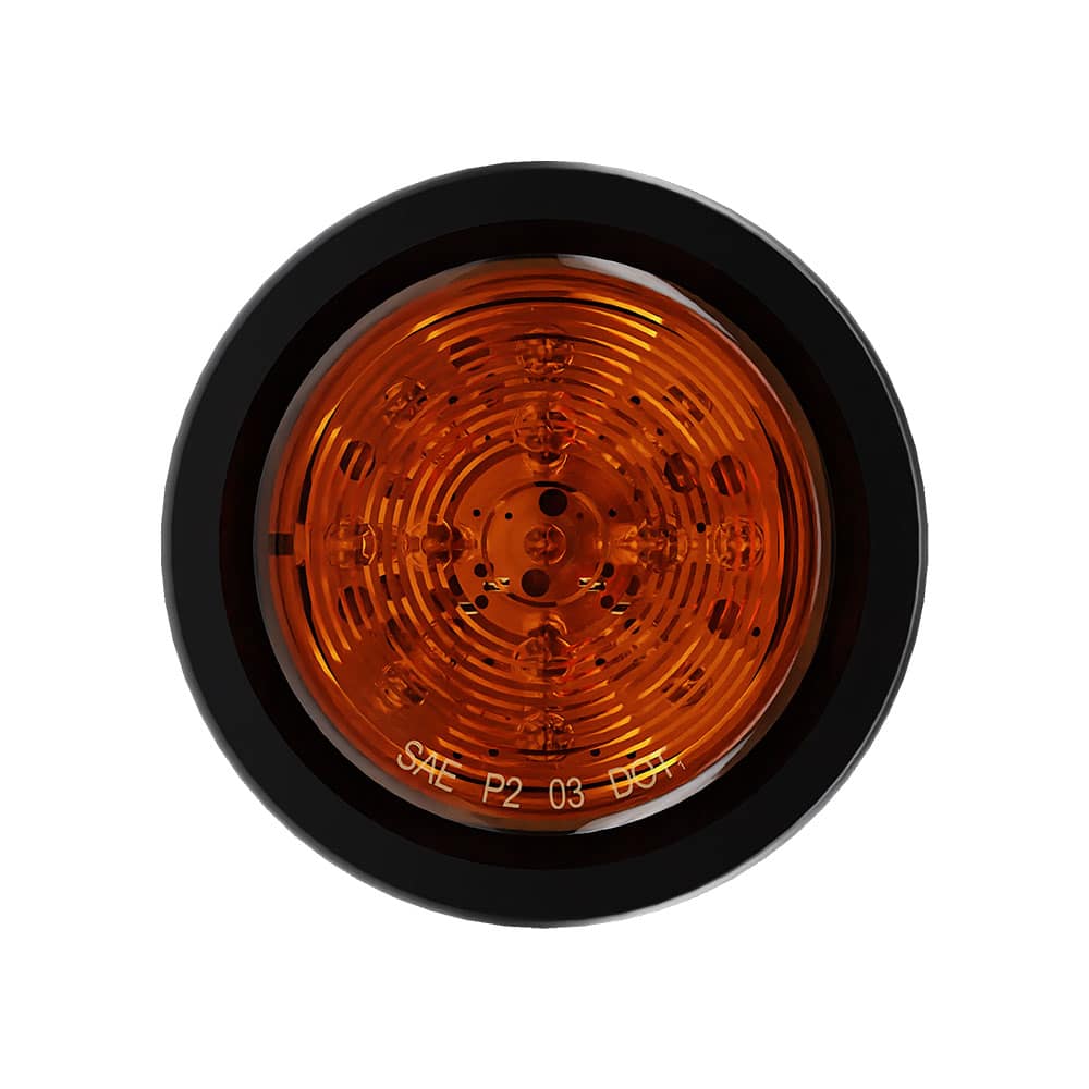 6x Amber 13 led Round Side Marker Clearance Truck Light Grommet 6x Amber 13 led Round Side Marker Clearance Truck Light Grommet