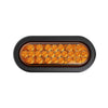 6” Oval - 24 LED Amber Trailer Tail Strobe Light