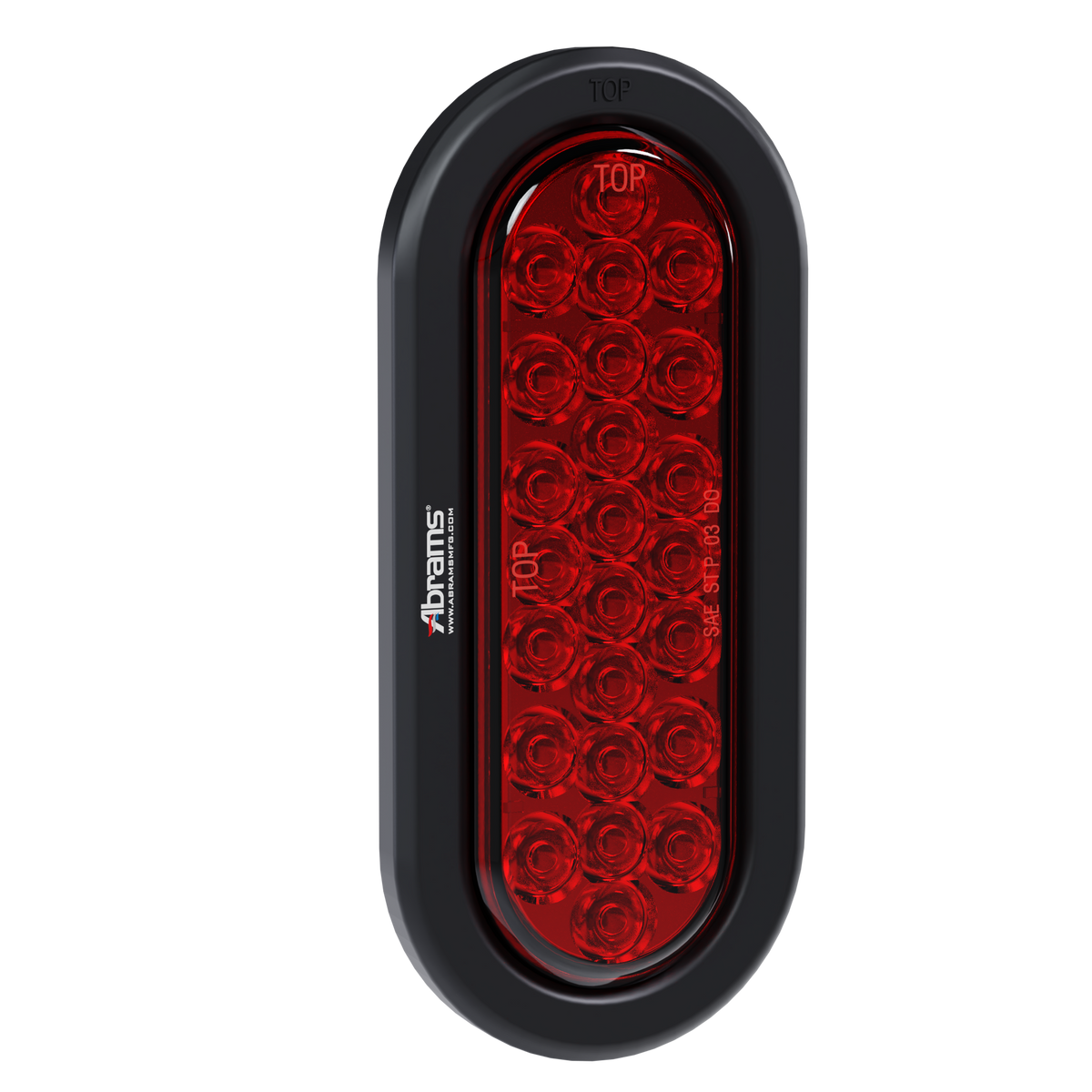 6″ Oval - 24 LED Red Stop Brake Tail Turn Trailer Light