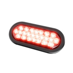 6" Oval - 24 LED Red Trailer Tail Strobe Light