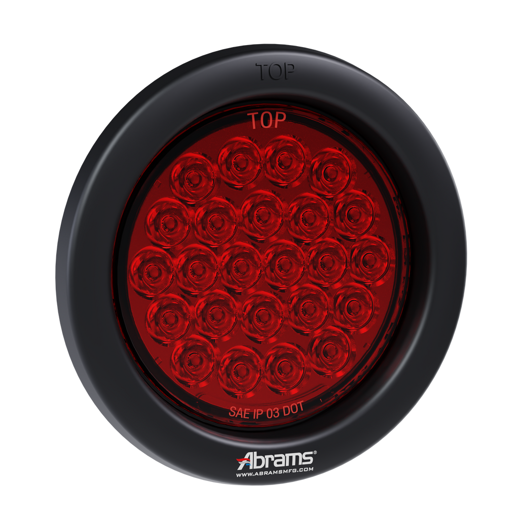 4″ Round - 24 LED Red Stop Brake Tail Turn Trailer Light – Abrams MFG