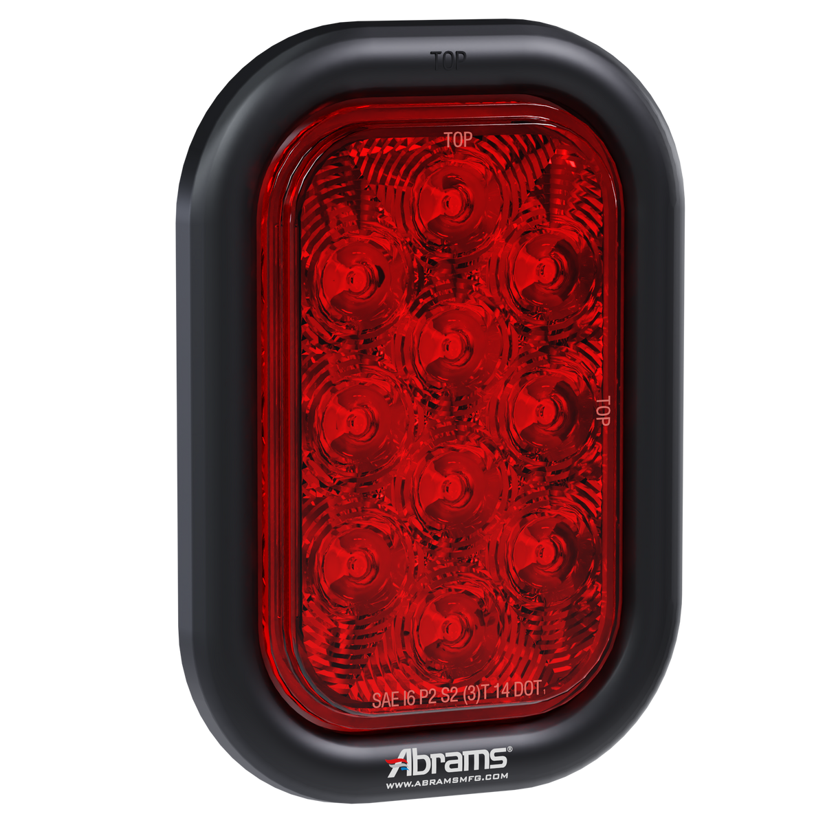 5″ Rectangular - 10 LED Red Stop Brake Tail Turn Trailer Light