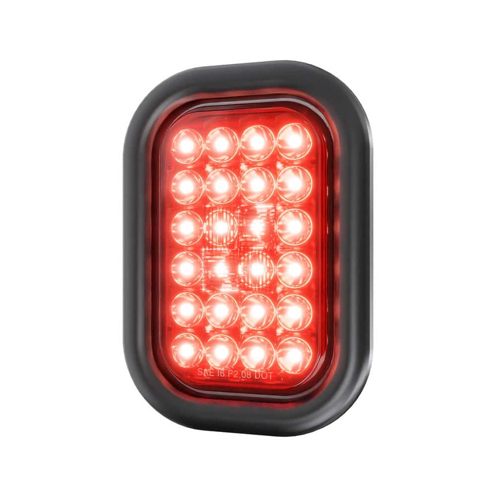 5" Rectangular - 24 LED Red Stop Brake Tail Turn Trailer Light