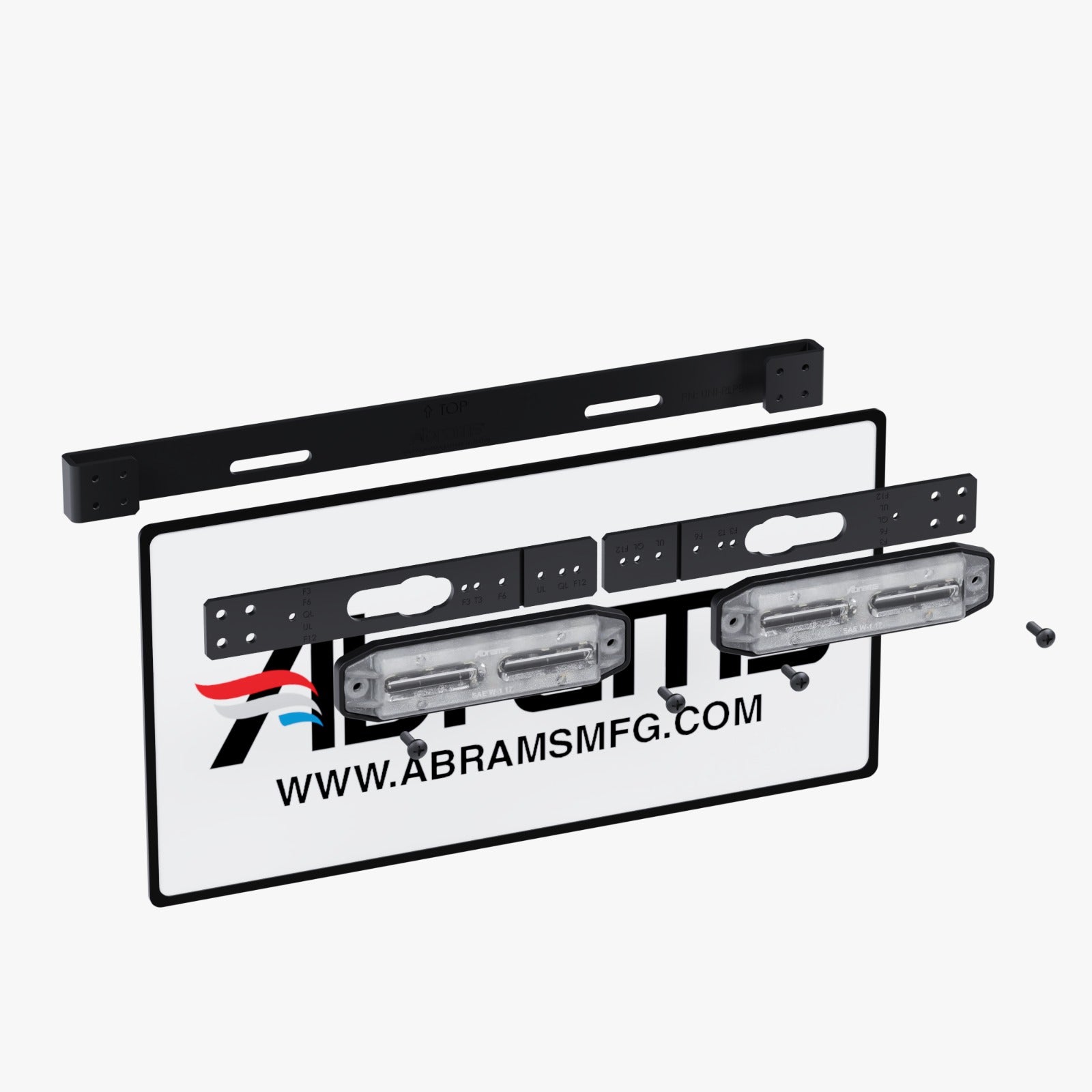 License Plate Bracket for All Abrams Grill Lights