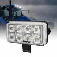Abrams 6" Tractor LED Upper Cab Flood Lights [Rectangular 40W] [3200 Lumen] OEM Replacement