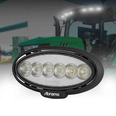 Abrams 7" Tractor LED Upper Cab Lights [Oval 60W] [4,800 Lumen] OEM Replacement