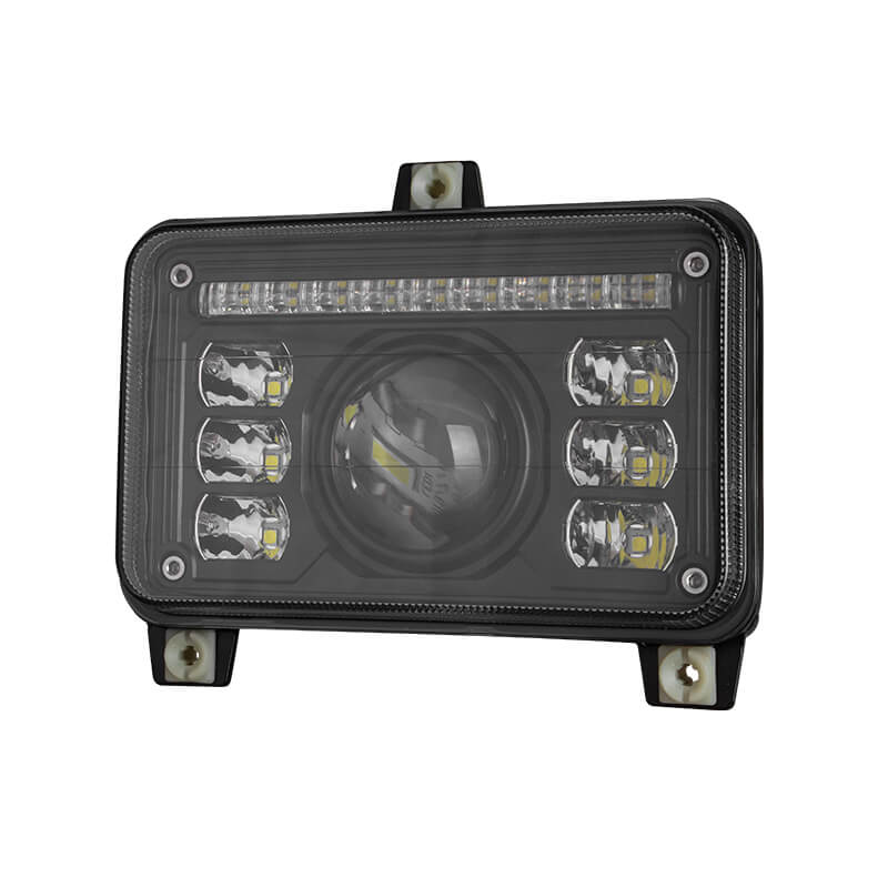 Abrams 4" x 6" LED Tractor Head Light [Rectangular 69W] [5,520 Lumen] OEM Replacement w/Mounting Holes