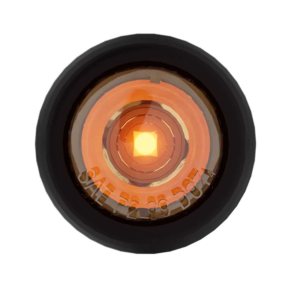 Abrams 3/4" Round 1 LED Bullet Clearance Light - Amber/Clear Lens