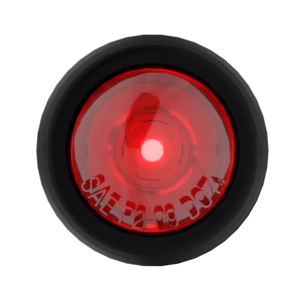 Abrams 3/4" Round 1 LED Bullet Clearance Light - Red/Clear Lens