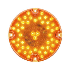 7″ Round - 47 LED Bus Hazard Turn Signal Light - Amber