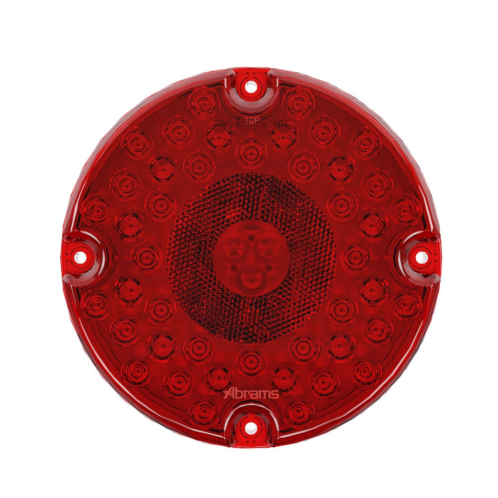Red Led Rear Bus Light 7″ Round - 47 LED Bus Stop Brake Tail Turn Light - Red – Abrams MFG