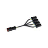 ConnectCo System Series - 3 Pin Female to 4 x 3 Pin Male Splitter - Pattern, Color Change, SYNC