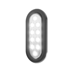 6" Oval - 10 LED White Back Up Reverse Trailer Light